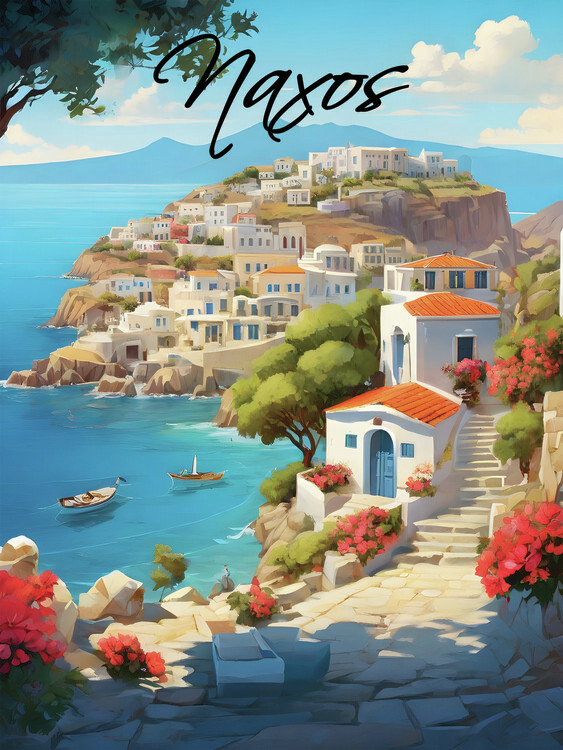 Ilustrácia Naxos Greece