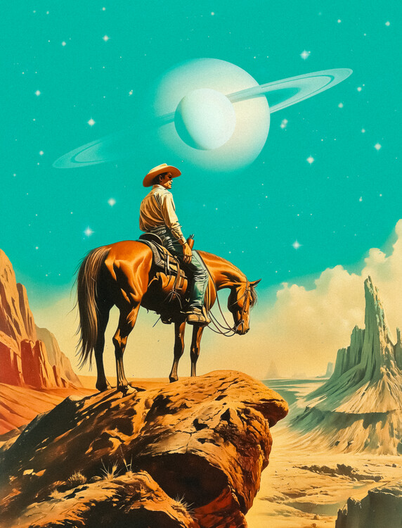 Illustration A Western Astronaut