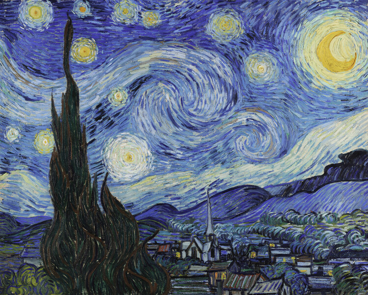 Obraz na plátně Vincent van Gogh - Hvězdná noc