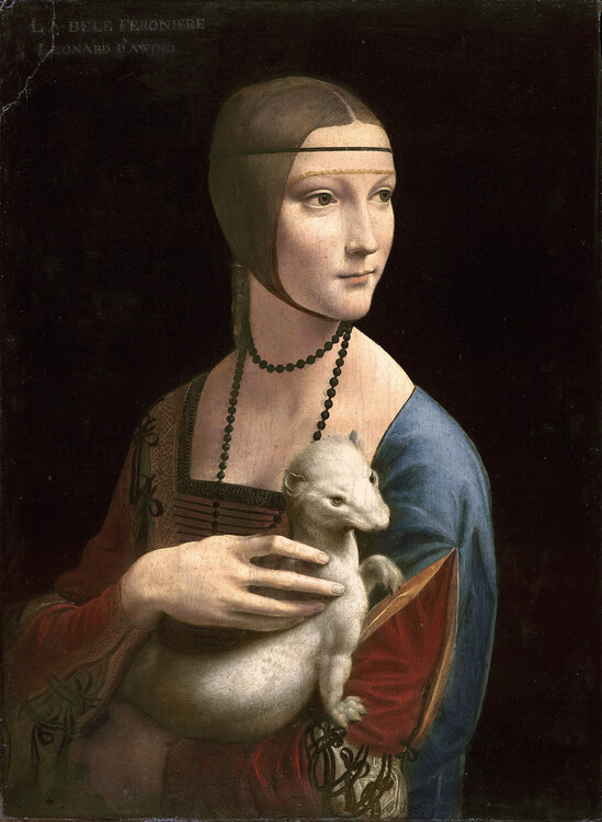 Obrazová reprodukce The Lady with the Ermine (Cecilia Gallerani), c.1490, Vinci, Leonardo da, 30x40 cm