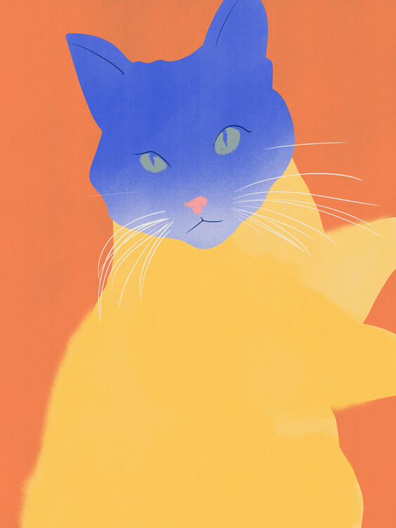 Ilustrace Blue Fur, Little Dean, 30x40 cm