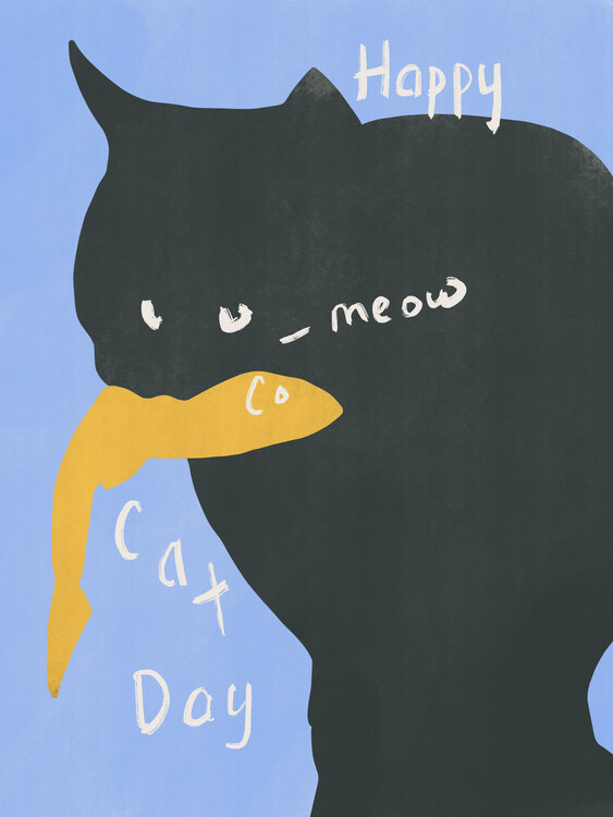 Ilustrace Happy Cat, Little Dean, 30x40 cm