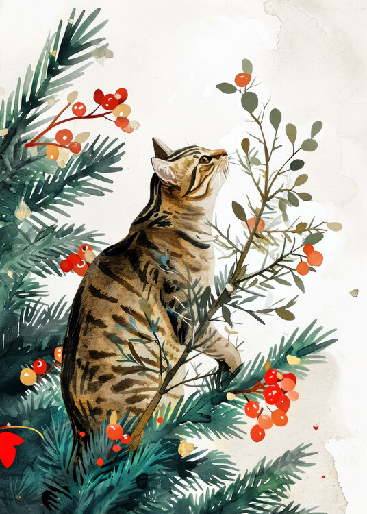 Ilustrace Cats life 11, Justyna Jaszke, 30x40 cm