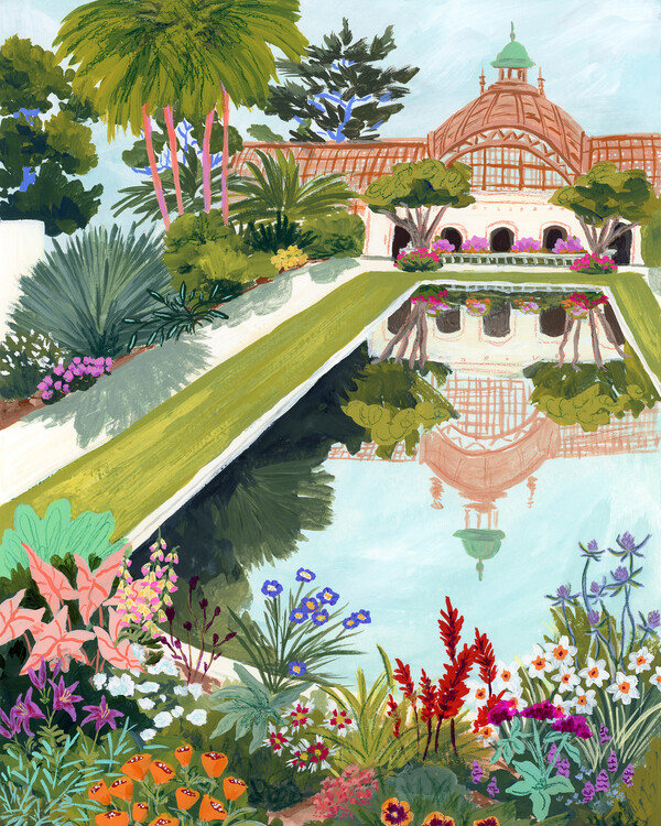 Ilustrace Balboa Park, Sarah Gesek, (30 x 40 cm)