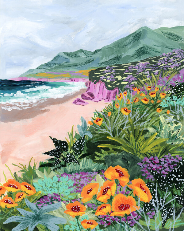 Ilustrace Coastal Bluffs, Sarah Gesek, 30x40 cm