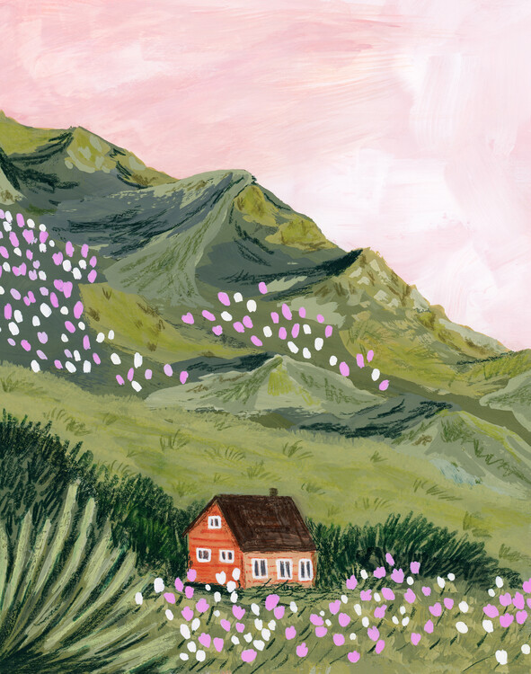 Ilustrace Mountain House, Sarah Gesek, (30 x 40 cm)