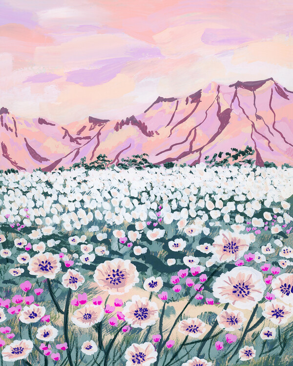 Ilustrace Pink Desert, Sarah Gesek, (30 x 40 cm)