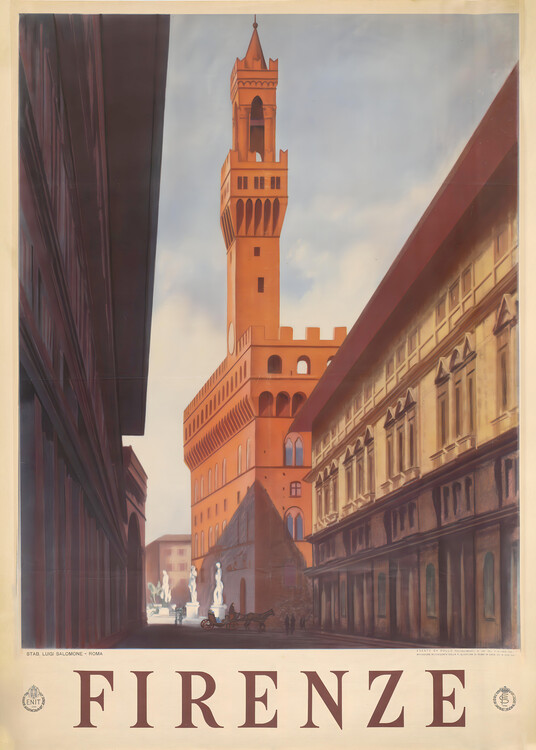 Ilustrace Firenze Florence, Andreas Magnusson, (30 x 40 cm)