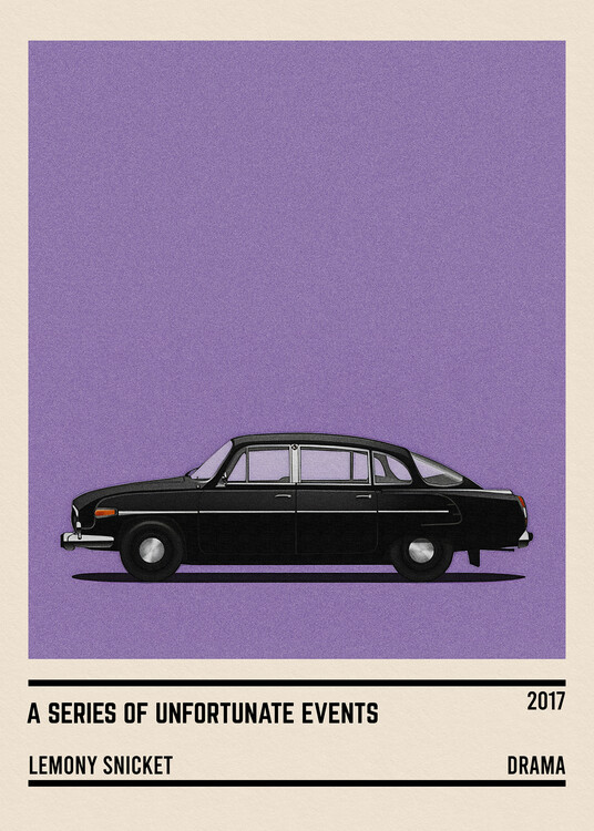 Art Print A Series of Unfortunate Events car Minimalist