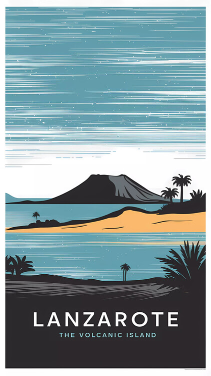 Illustration LANZAROTE in Canary Islands : The volcanic Island : Minimal