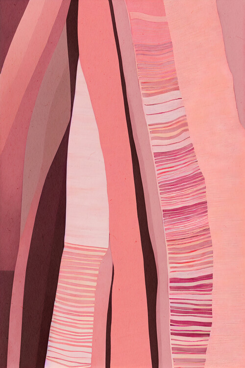 Ilustrace Pink Layers, Treechild, 26.7x40 cm