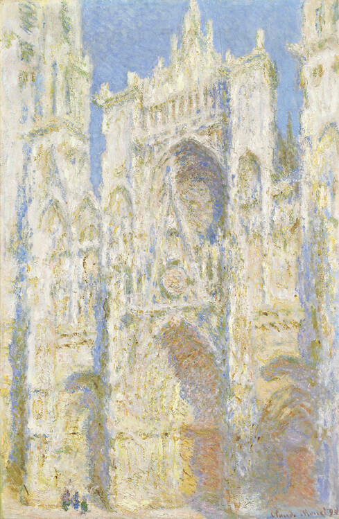 Obrazová reprodukce Rouen Cathedral, West Facade, Sunlight (1894), Claude Monet, 26.7x40 cm