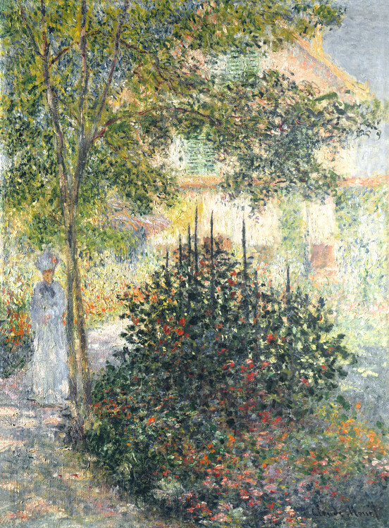 Obrazová reprodukce Camille Monet in the Garden at Argenteuil (1847–1879), Claude Monet, 30 × 40 cm