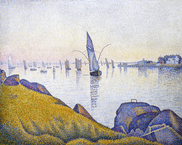 Ilustrace Evening Calm 1891, Paul Signac, 40x30 cm