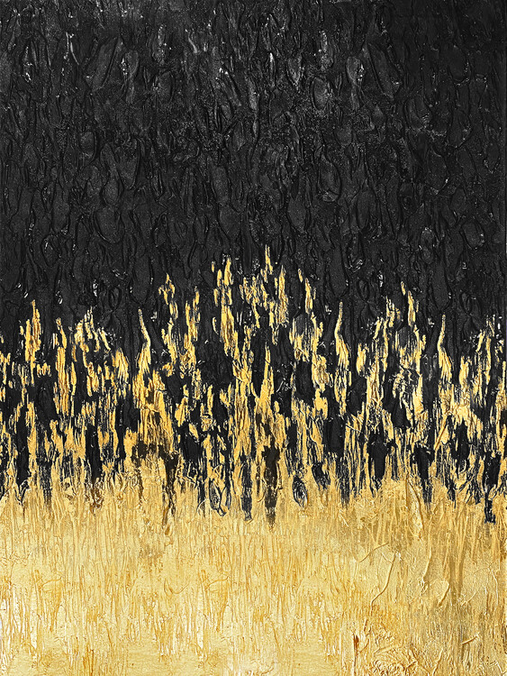 Ilustrace Starry Golden Night, Alyson Storms, 30x40 cm