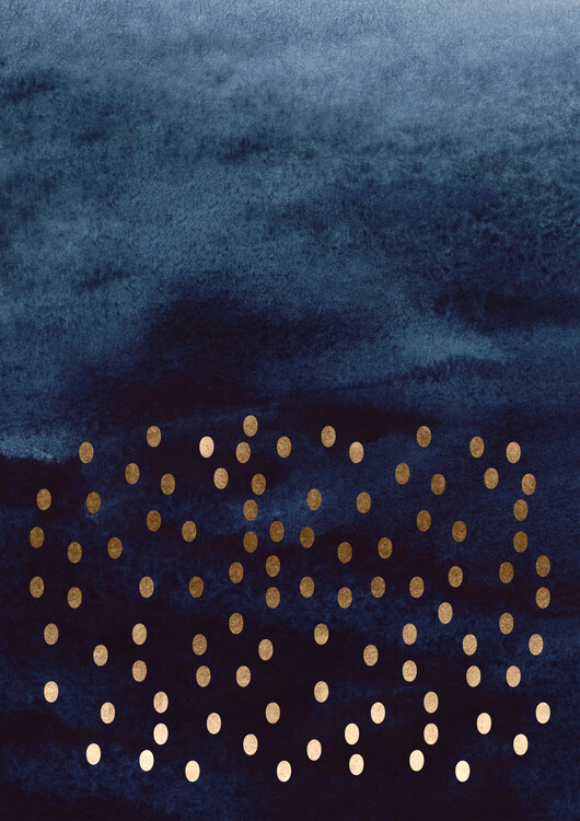 Ilustrace Storm In Sapphire, Aureous, 30x40 cm