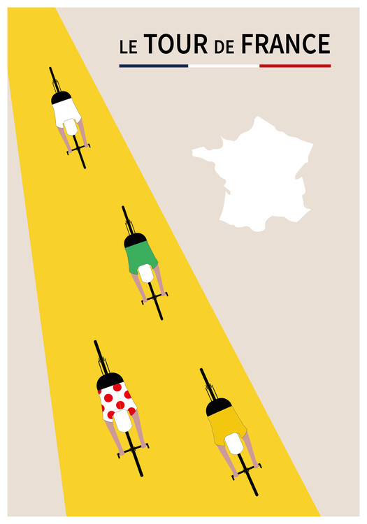 Ilustrace le Tour de France, Poster Paperago, 26.7x40 cm