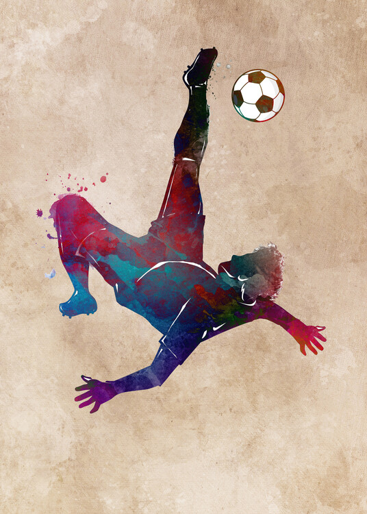 Ilustrace Football Soccer 1, Justyna Jaszke, 30x40 cm