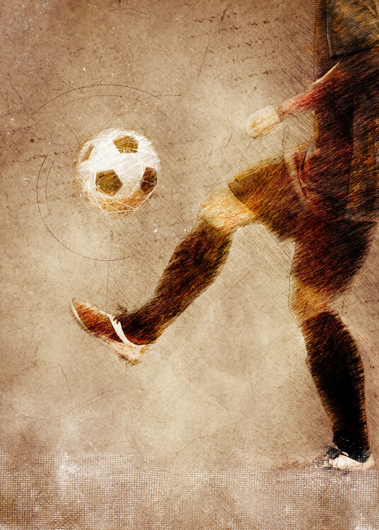 Ilustrace Football Soccer 2, Justyna Jaszke, 30x40 cm