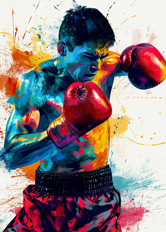 Ilustrace Sport Boxer 2, Justyna Jaszke, 30x40 cm