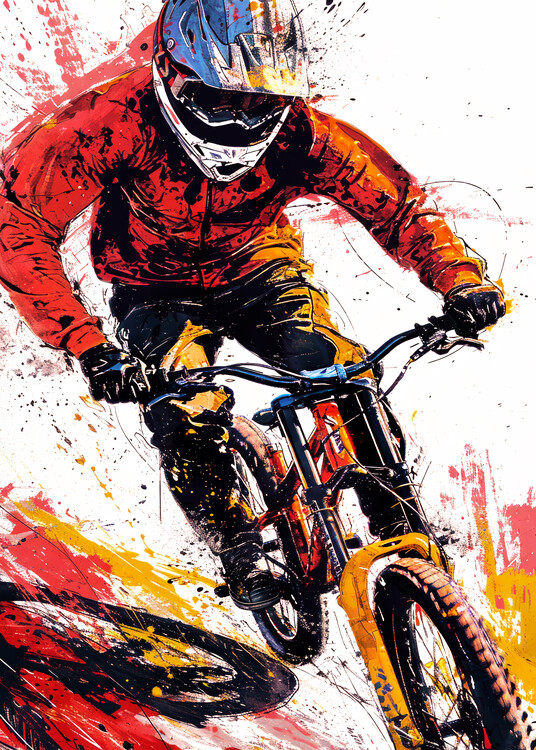 Ilustrace Sport Cycler 5, Justyna Jaszke, 30x40 cm
