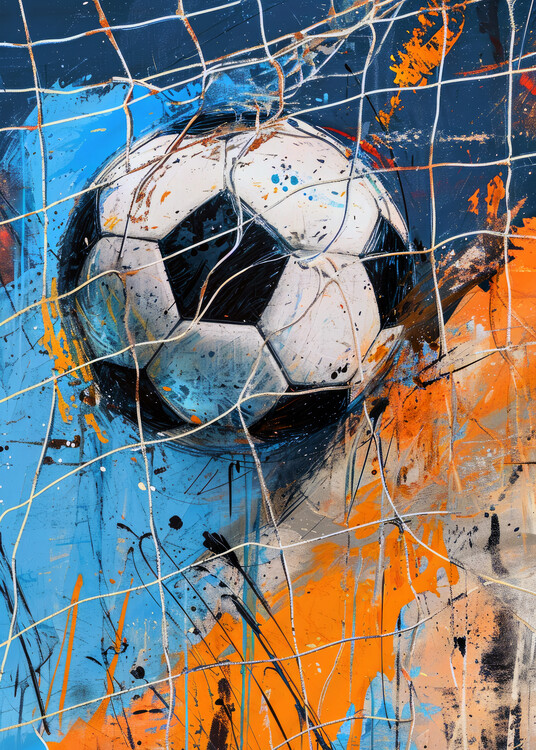 Ilustrace Sport Soccer, Justyna Jaszke, 30x40 cm