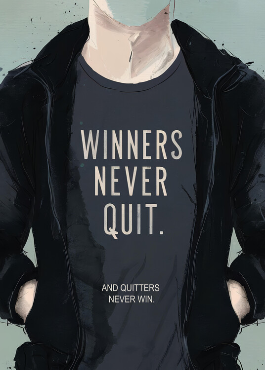 Ilustrace Winners Never Quit, Andreas Magnusson, 30 × 40 cm