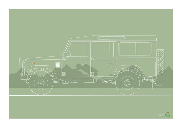 Plakát Land Rover Defender 110