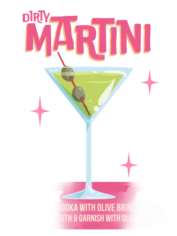 Tričko Dirty Martini Cocktail