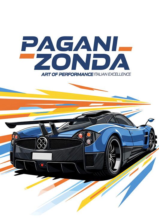 Plakát Pagani Zonda – Art of Performance, Italian Excellence
