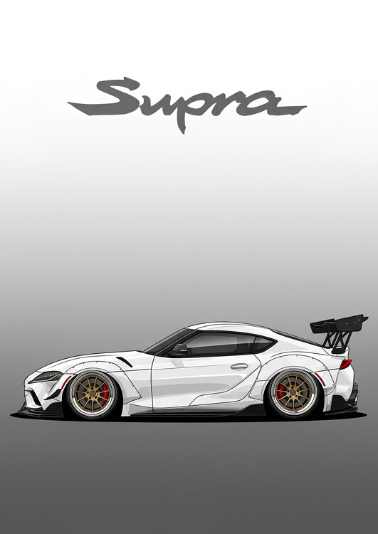 Plakát Modified  Toyota Supra A90 MK5 with Aggressive Wide Body Kit
