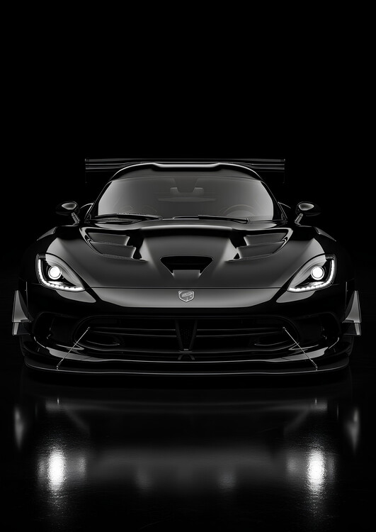 Plakát Dodge Viper ACR in Black American Track-Focused Supercar