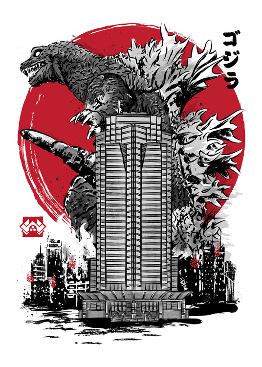 Plakát Classic kaiju attack on Nakatomi plaza