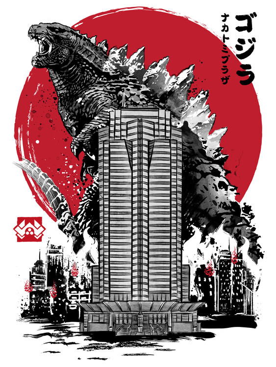 Plakát kaiju attack on Nakatomi plaza