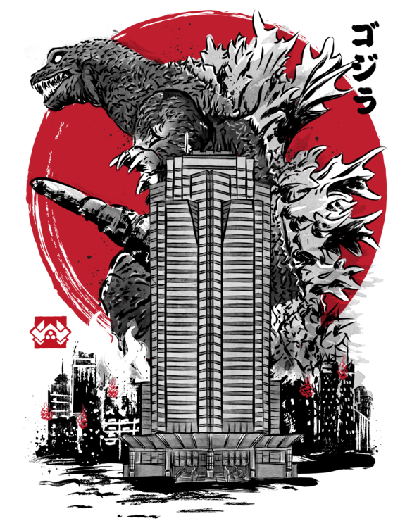 Tričko Classic kaiju attack on Nakatomi plaza