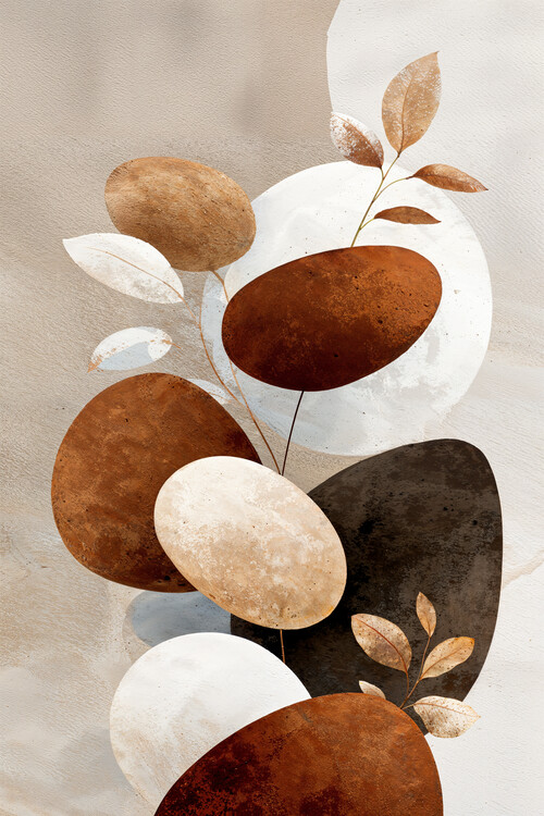 Plakát Earthy Stone Bloom
