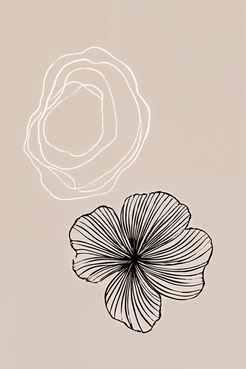 Plakát Floral Contour Whisper