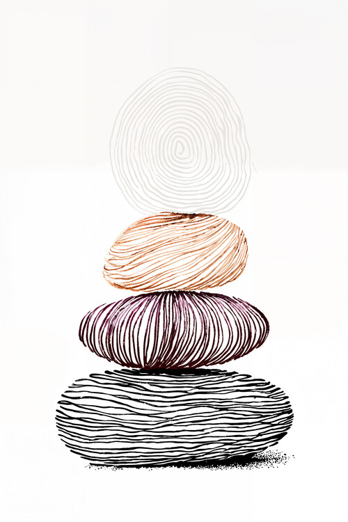 Plakát Stacked Zen Textures