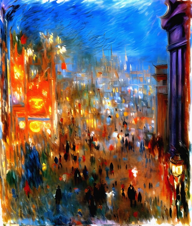 Plakát Leicester Square at Night