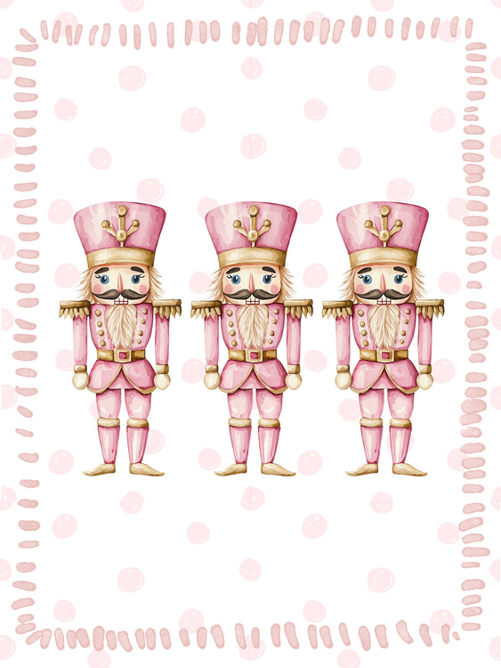 Plakát Pink Nutcracker Trio