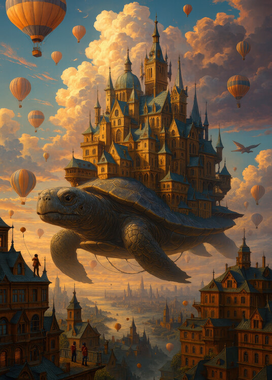 Plakát The Sky Kingdom on the Great Turtle