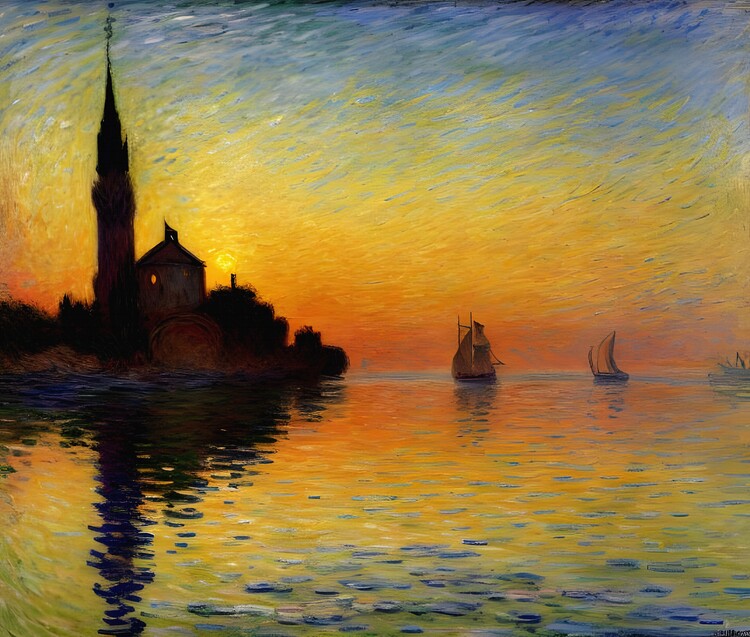 Plakát Twilight, Venice - Dreamy Atmosphere and Shimmering Reflecti