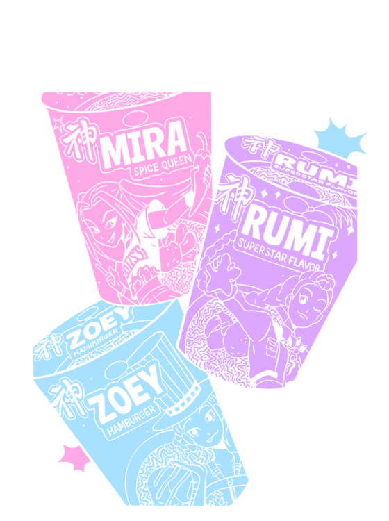 Tričko K-Pop Demon Hunters Fast Food