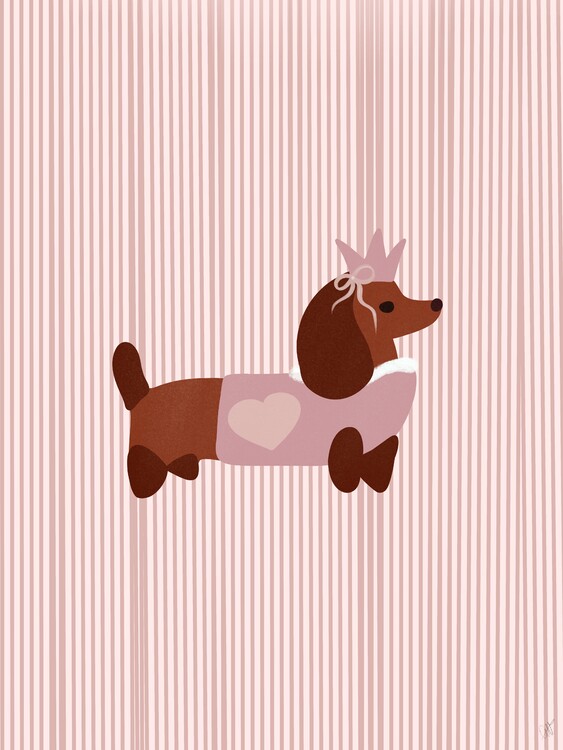 Plakát Dachshund Princess