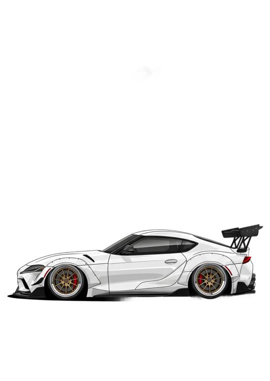Tričko Modified  Toyota Supra A90 MK5 with Aggressive Wide Body Kit