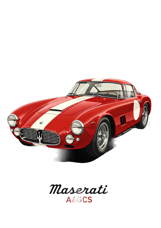 Tričko Maserati A6GCS: The Icon of Italian Racing Elegance