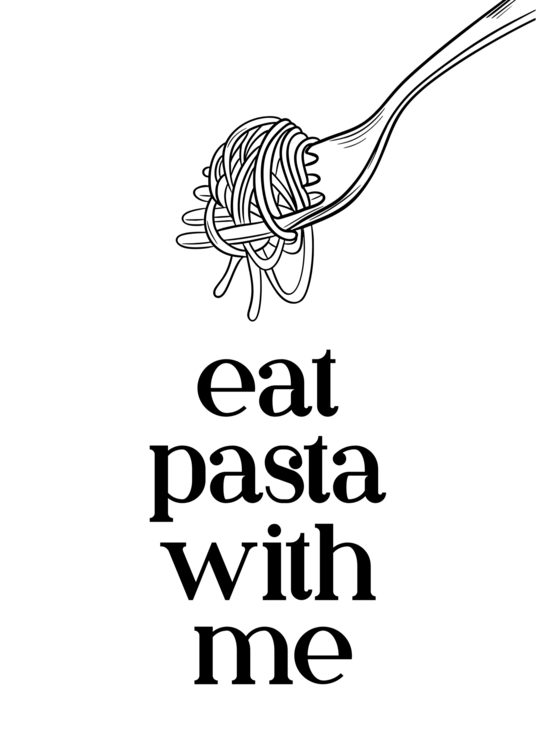 Tričko Eat pasta with me