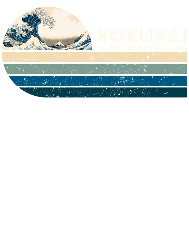 Tričko Retro Hokusai