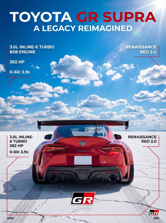 Plakát Toyota GR Supra: A Legacy Reimagined