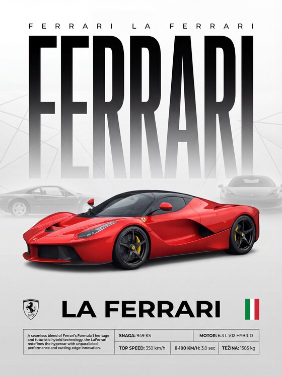 Plakát LaFerrari: A Masterpiece Forged in Maranello